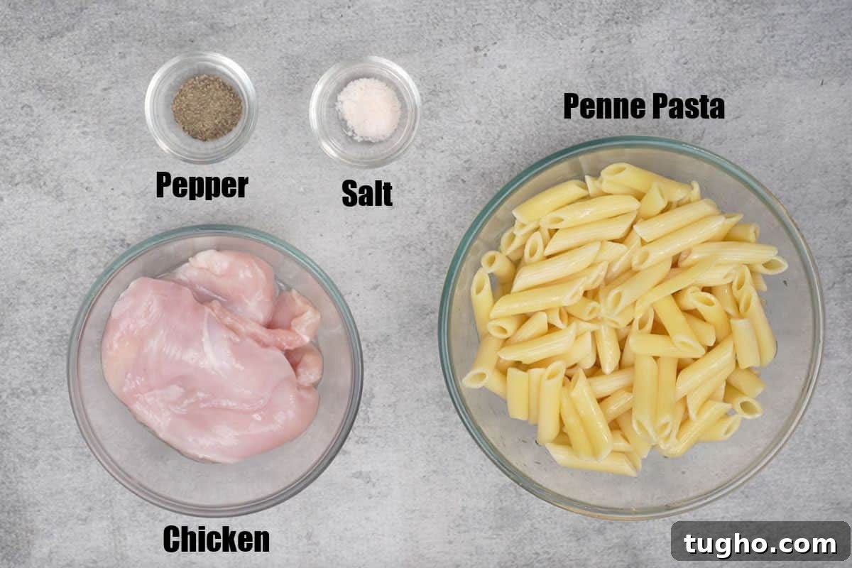 Chicken penne alla vodka ingredients list 1.