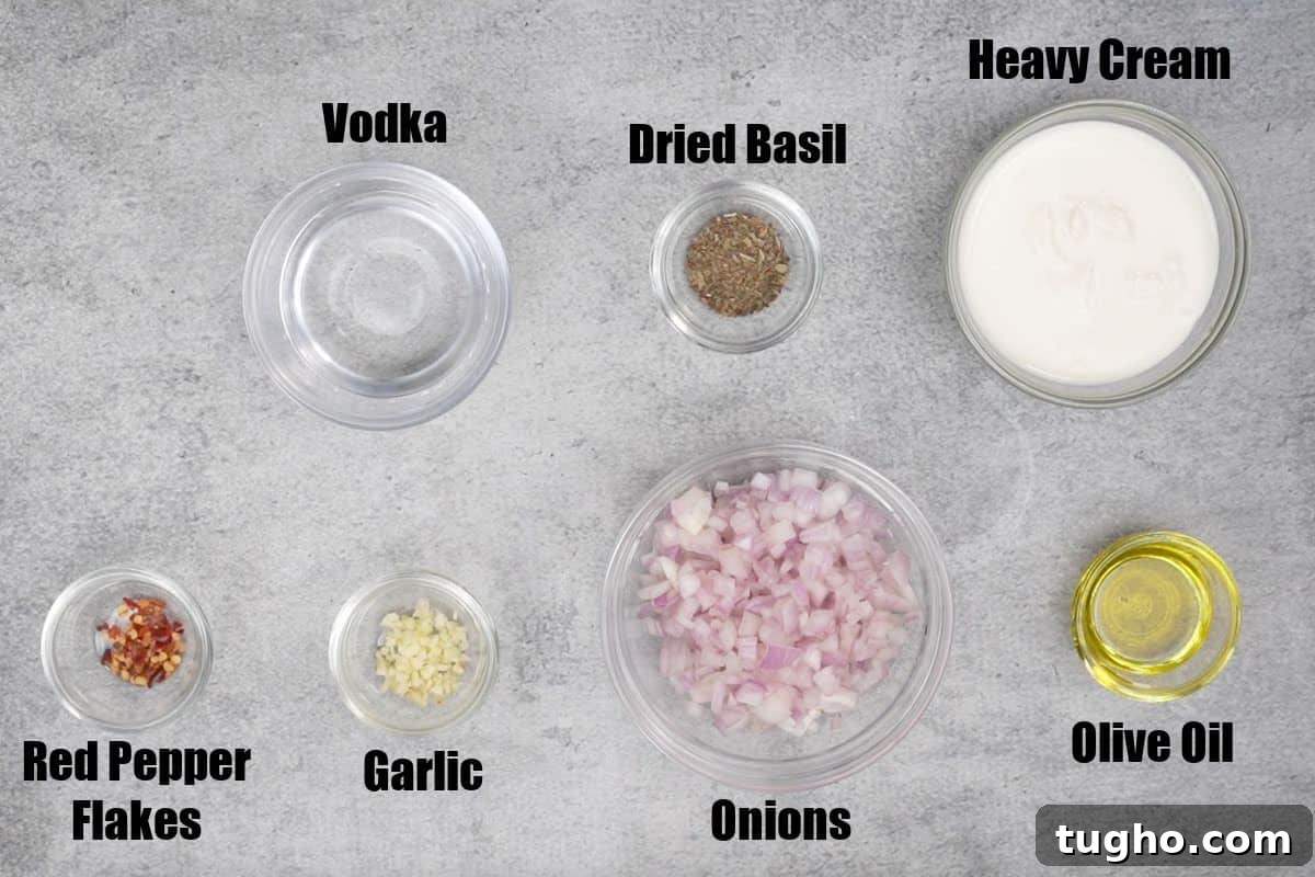 Chicken penne all vodka ingredients list 2.