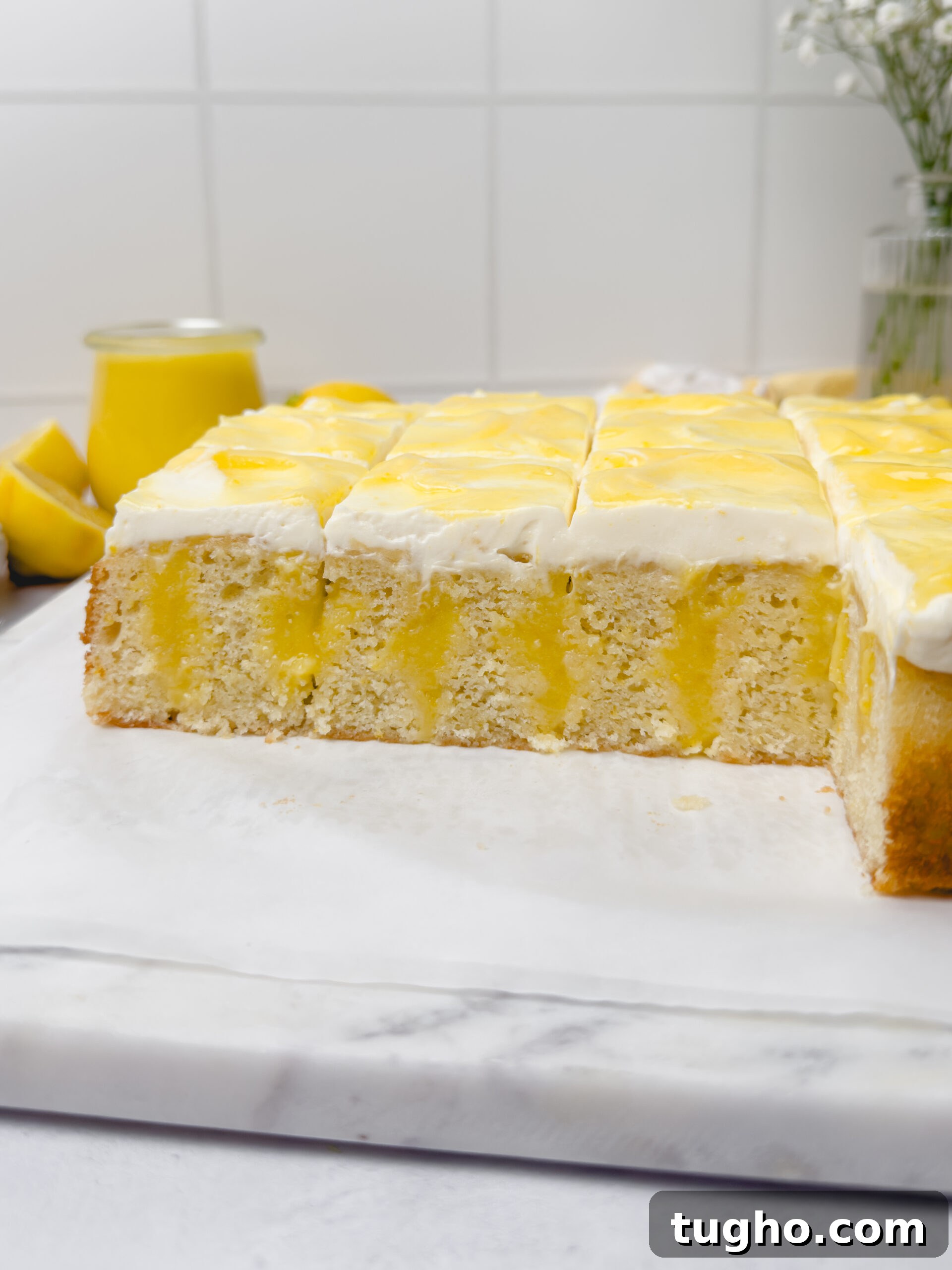 Lemon Curd Cake with Moist Layers and Citrus Cream 7 Slice of lemon curd cake