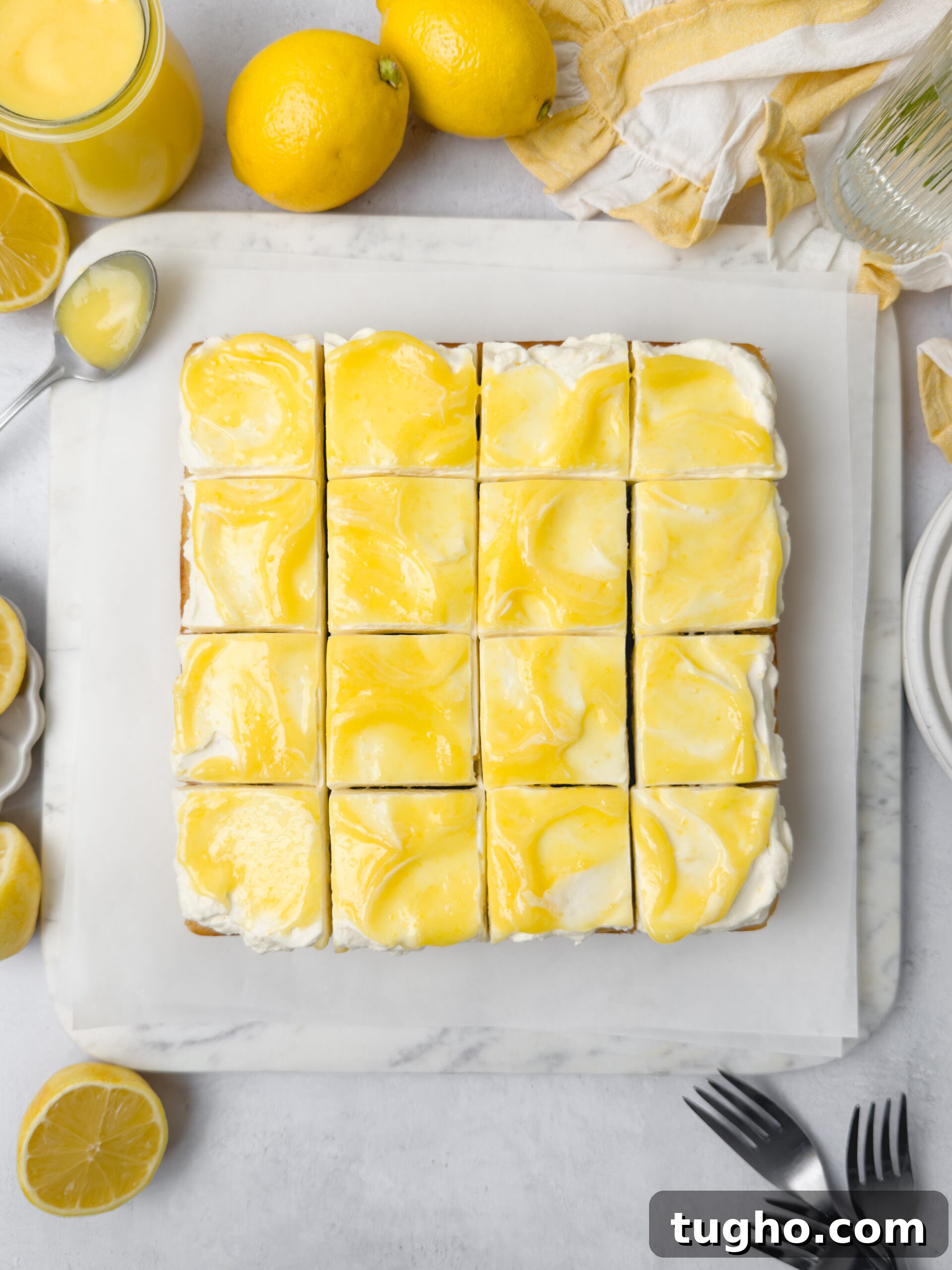 Lemon Curd Cake with Moist Layers and Citrus Cream 3 Slices of lemon curd cake