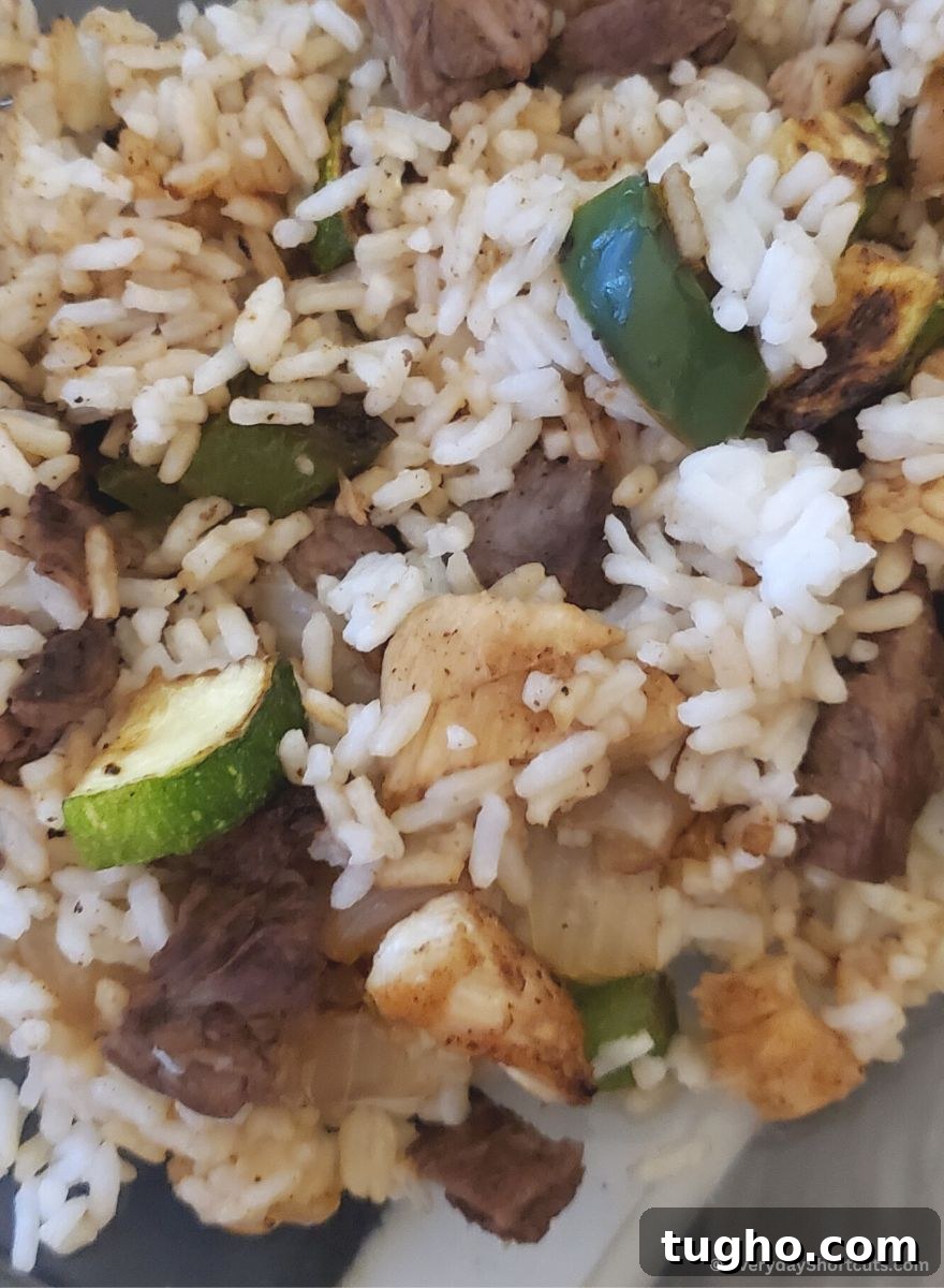 homemade hibachi dinner