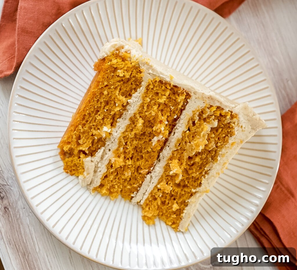Sliced pumpkin chai cake