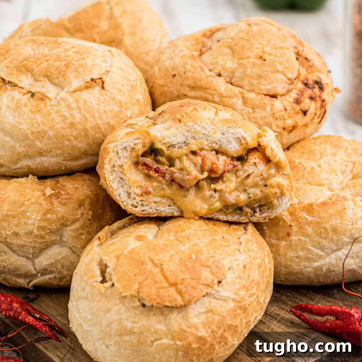 close up of a crawfish pistolette