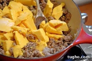 Tango Sausage Cheese Dip on Cheez-It Hot & Spicy Grooves by Platter Talk
