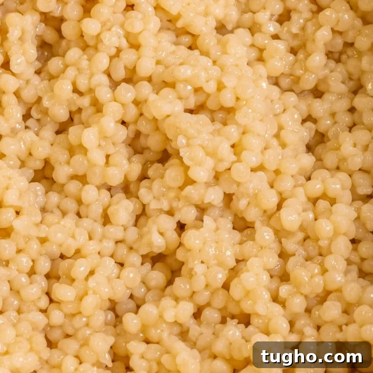Vegan Lemon Pearl Couscous Salad 12 Couscous dressed with lemon and olive oil